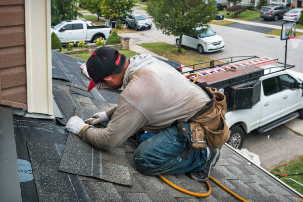Professional Flat Roof Repair technician working in Grant, MI